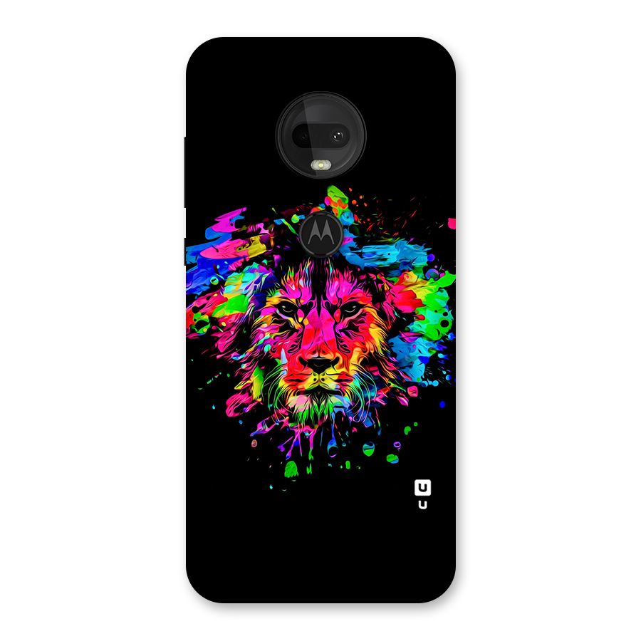 Artistic Lion Art Splash Back Case for Moto G7