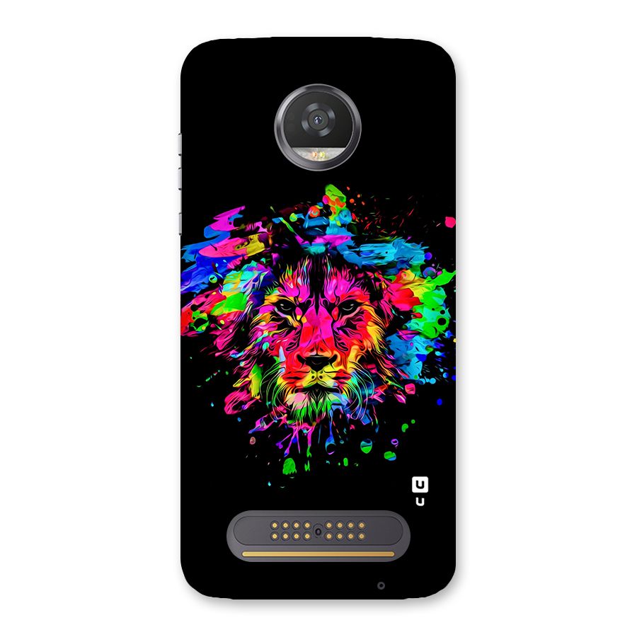 Artistic Lion Art Splash Back Case for Moto Z2 Play