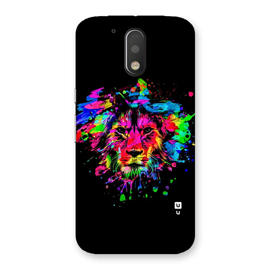 Artistic Lion Art Splash Back Case for Motorola Moto G4