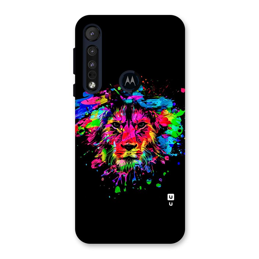 Artistic Lion Art Splash Back Case for Motorola One Macro