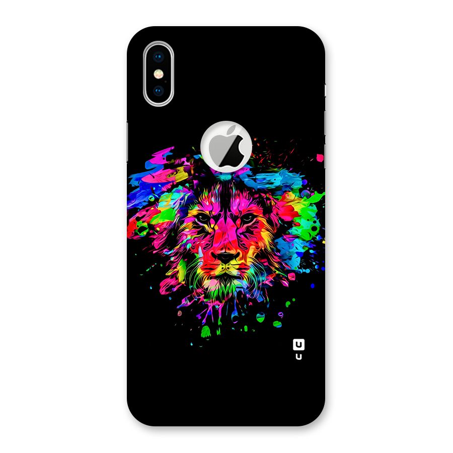 Artistic Lion Art Splash Back Case for iPhone X Logo Cut