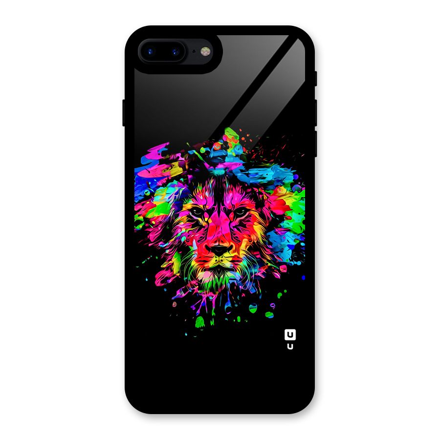 Artistic Lion Art Splash Glass Back Case for iPhone 8 Plus