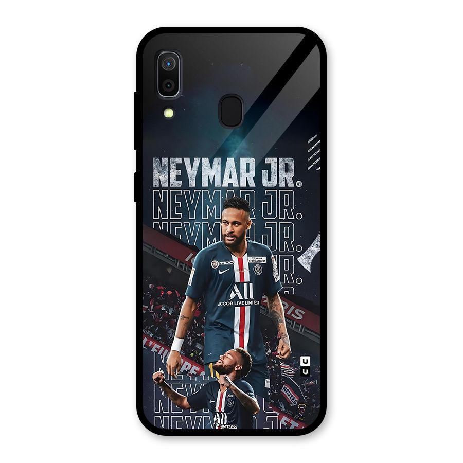Artistic Striker Glass Back Case for Galaxy A30