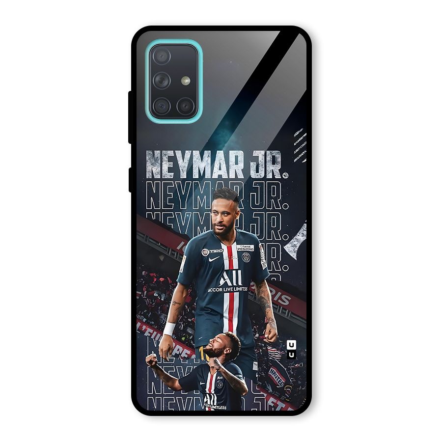 Artistic Striker Glass Back Case for Galaxy A71