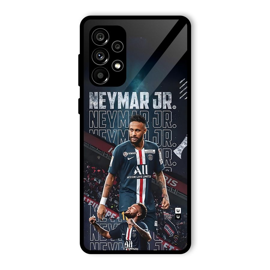 Artistic Striker Glass Back Case for Galaxy A73 5G