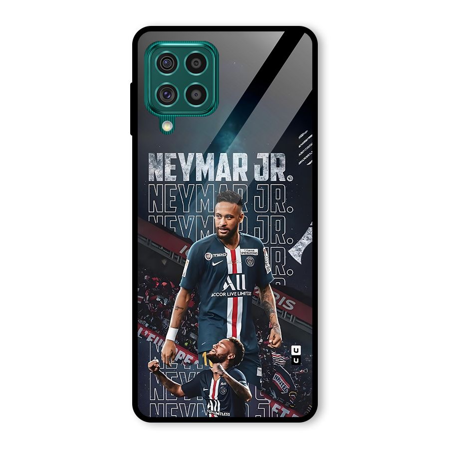 Artistic Striker Glass Back Case for Galaxy F62