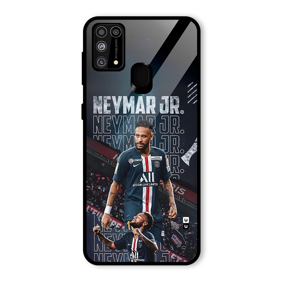 Artistic Striker Glass Back Case for Galaxy M31