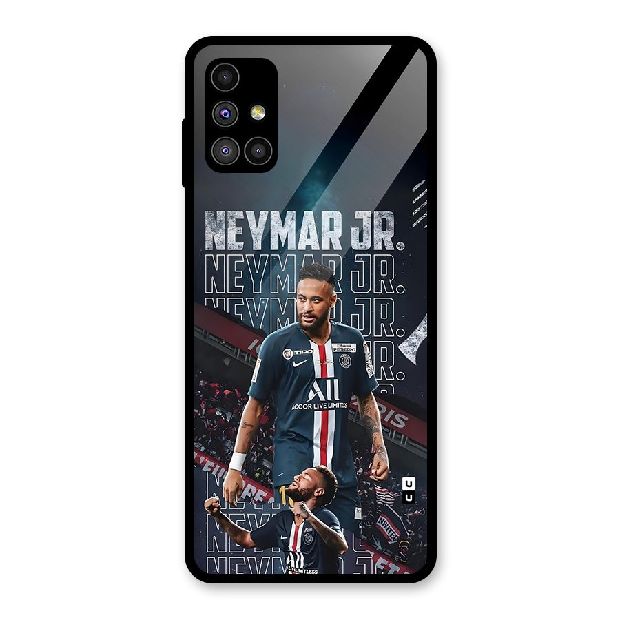 Artistic Striker Glass Back Case for Galaxy M51