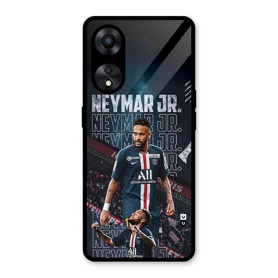 Artistic Striker Glass Back Case for Oppo A78