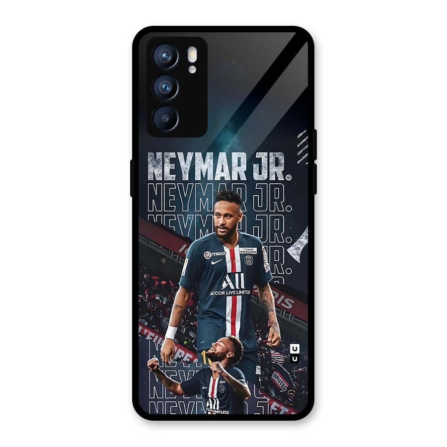 Artistic Striker Glass Back Case for Oppo Reno6 5G