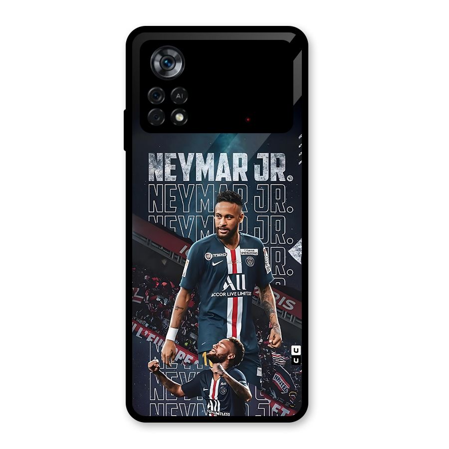 Artistic Striker Glass Back Case for Poco X4 Pro 5G