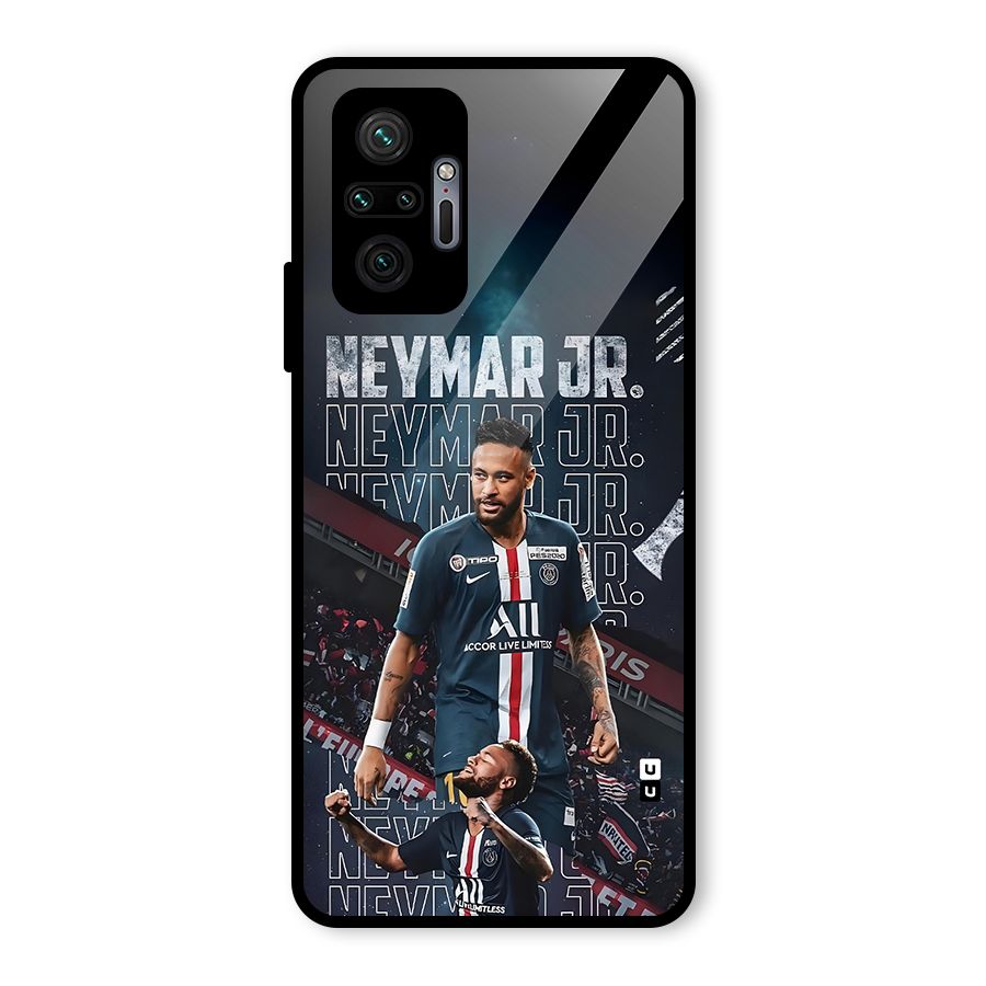 Artistic Striker Glass Back Case for Redmi Note 10 Pro Max