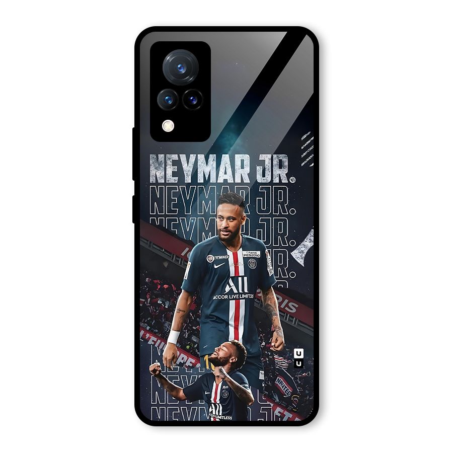 Artistic Striker Glass Back Case for Vivo V21 5G