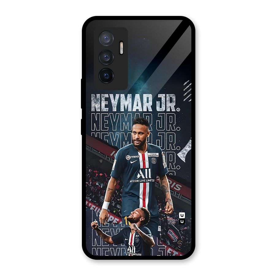 Artistic Striker Glass Back Case for Vivo V23e