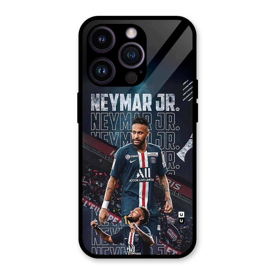 Artistic Striker Glass Back Case for iPhone 14 Pro