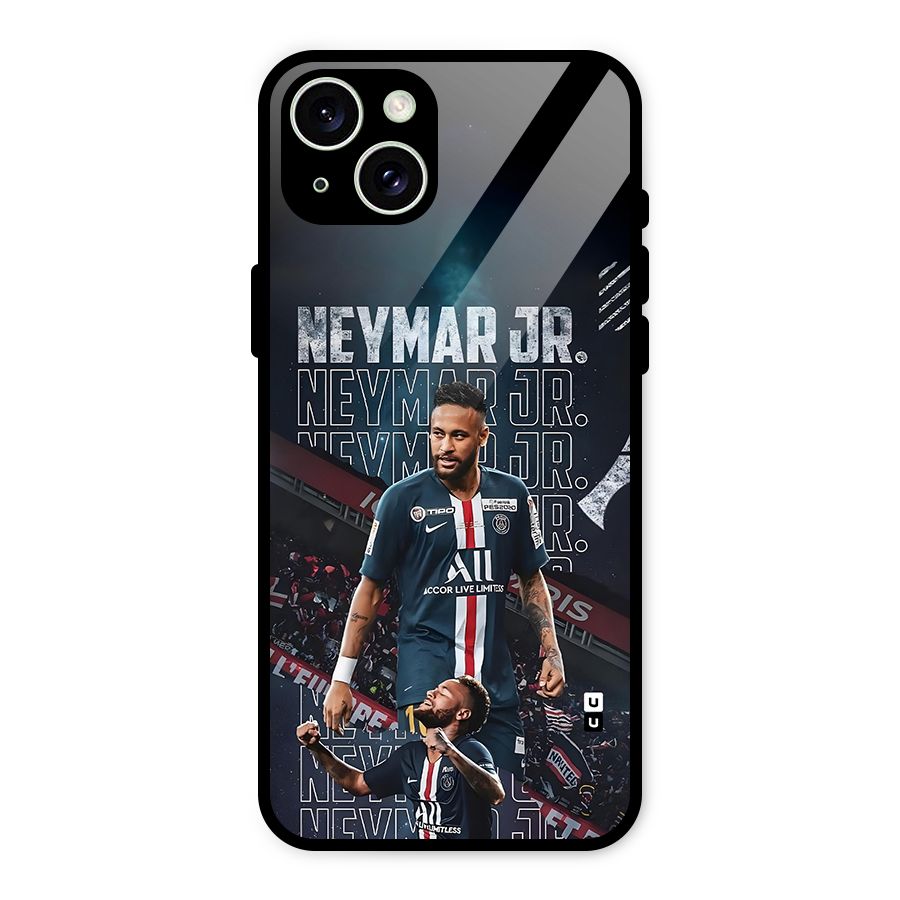Artistic Striker Glass Back Case for iPhone 15 Plus