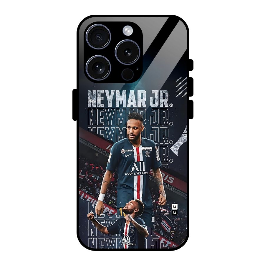 Artistic Striker Glass Back Case for iPhone 15 Pro
