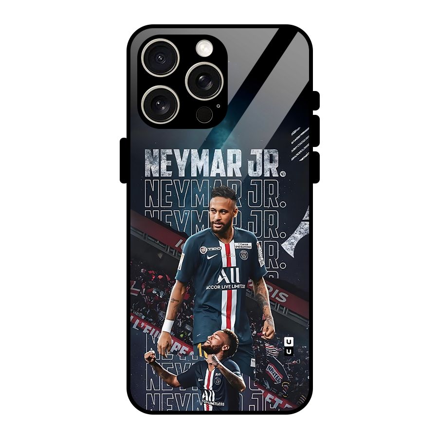 Artistic Striker Glass Back Case for iPhone 15 Pro Max
