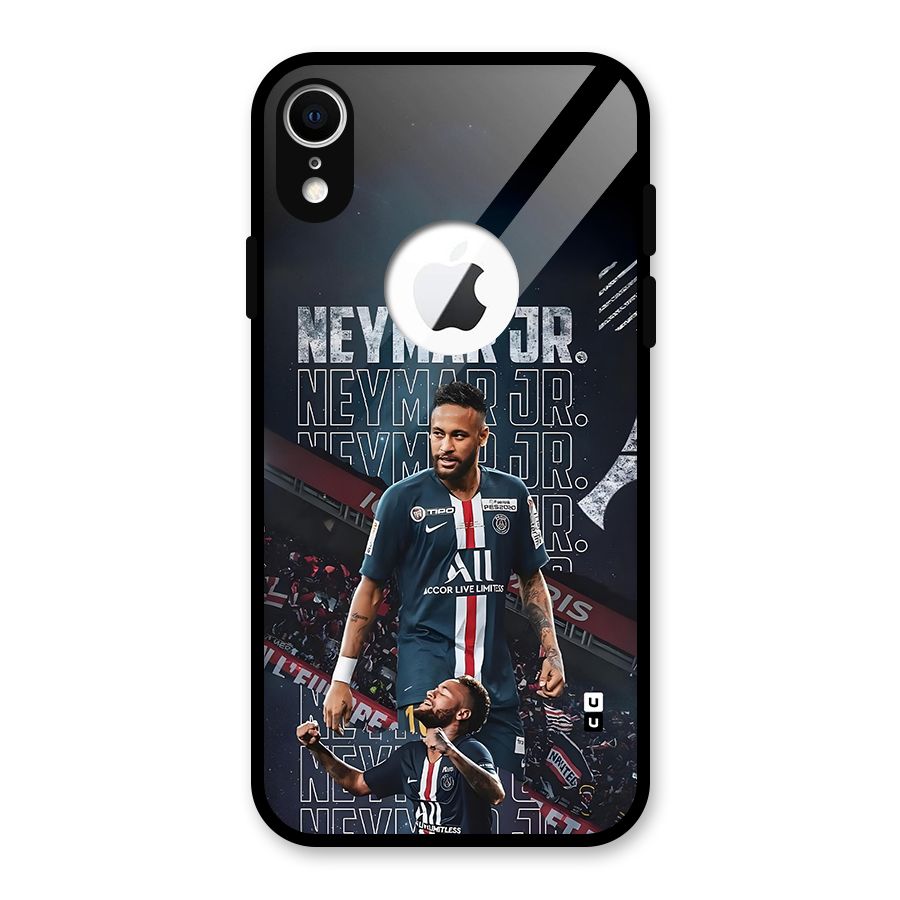 Artistic Striker Glass Back Case for iPhone XR Logo Cut