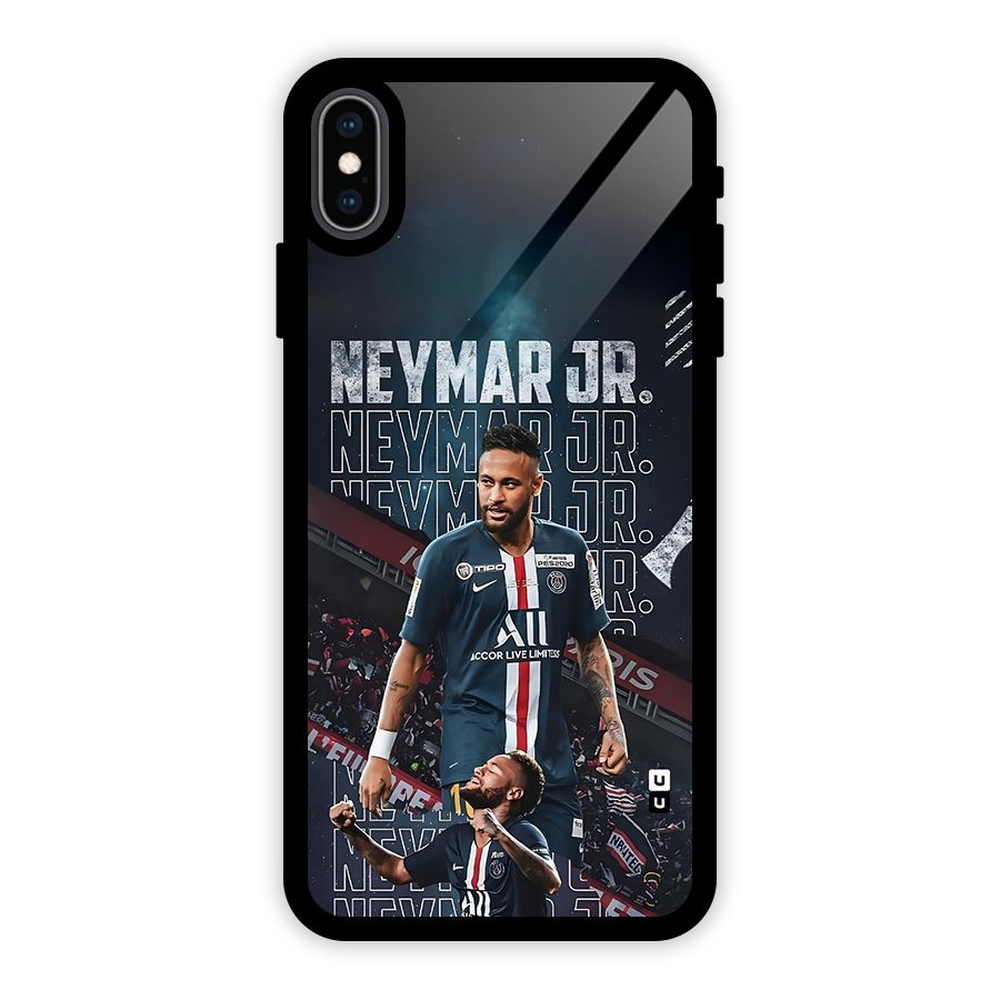 Artistic Striker Glass Back Case for iPhone XS Max