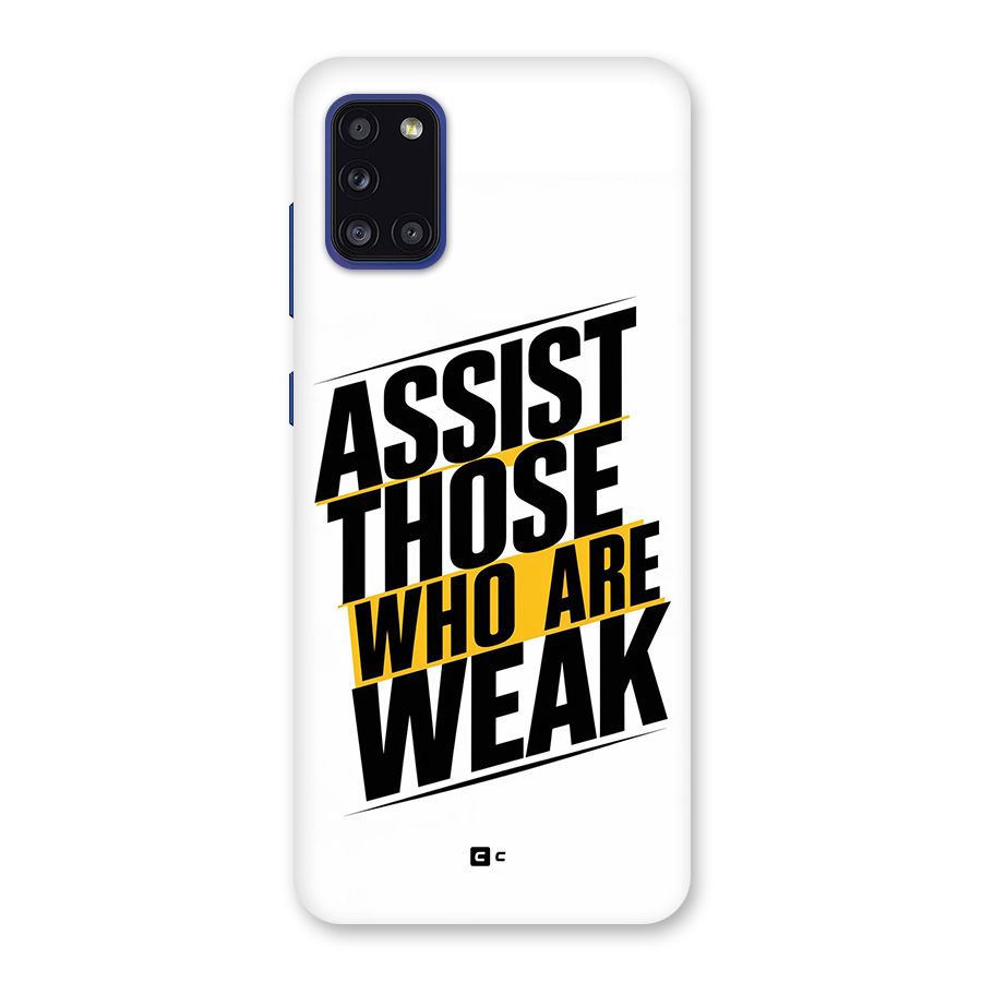 Assist Weak Back Case for Galaxy A31