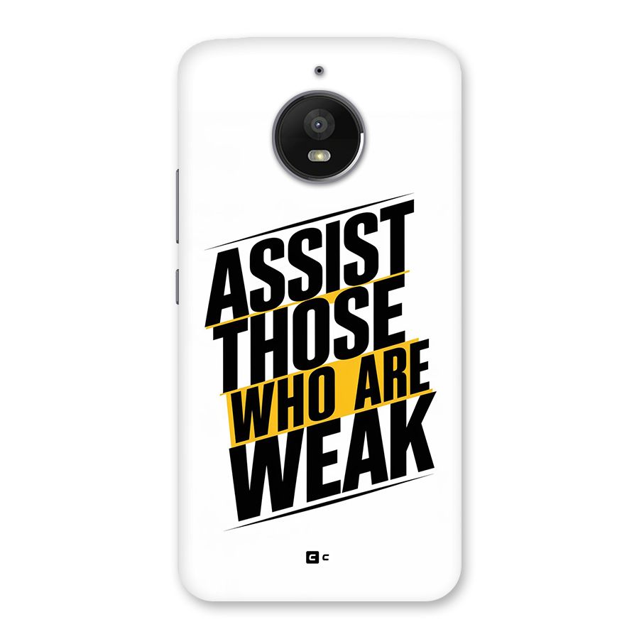 Assist Weak Back Case for Moto E4 Plus