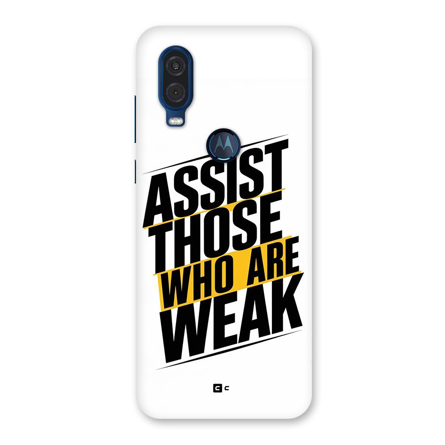 Assist Weak Back Case for Motorola One Vision