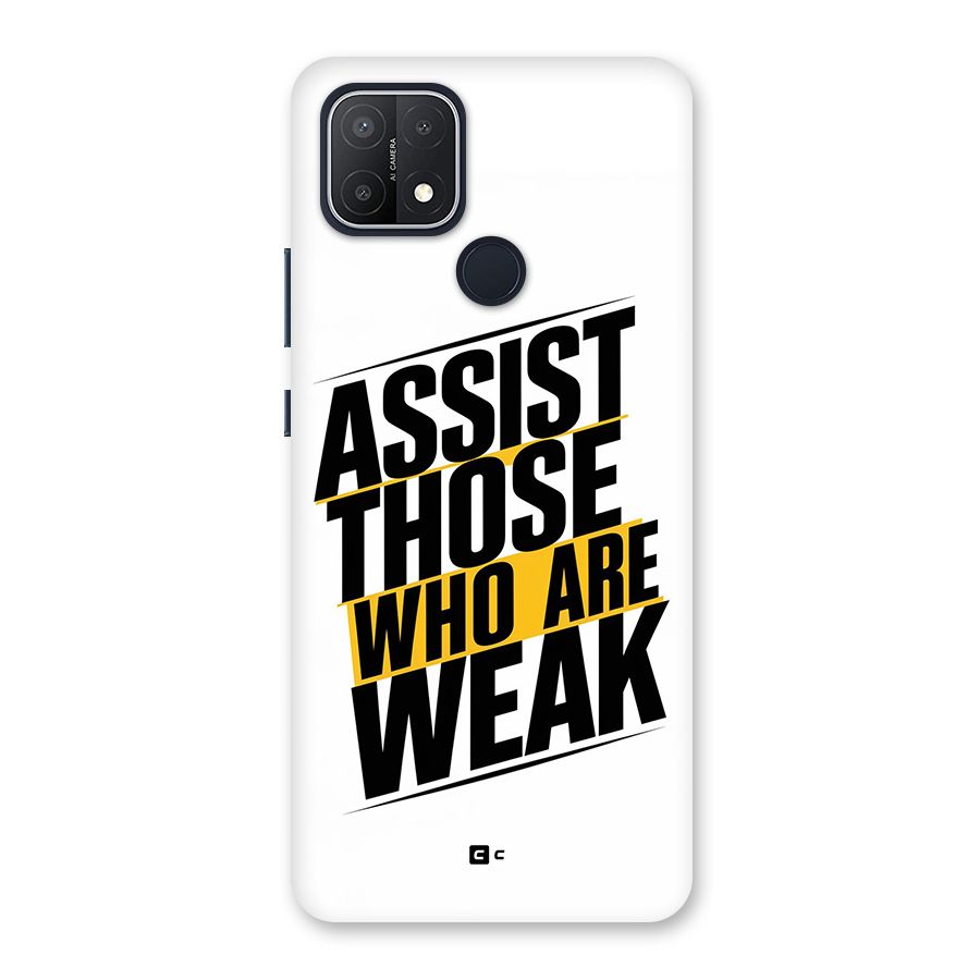 Assist Weak Back Case for Oppo A15s