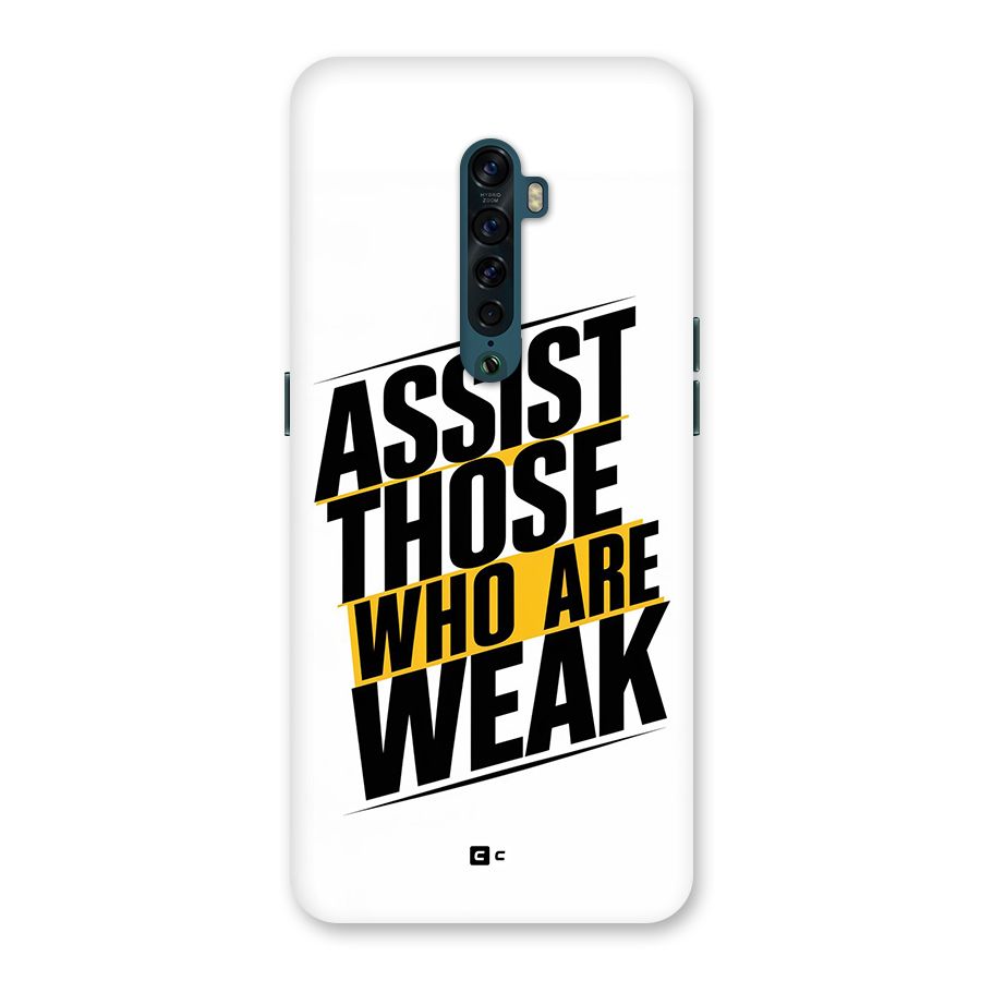 Assist Weak Back Case for Oppo Reno2