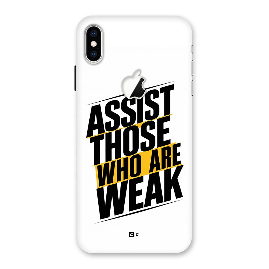 Assist Weak Back Case for iPhone XS Max Apple Cut