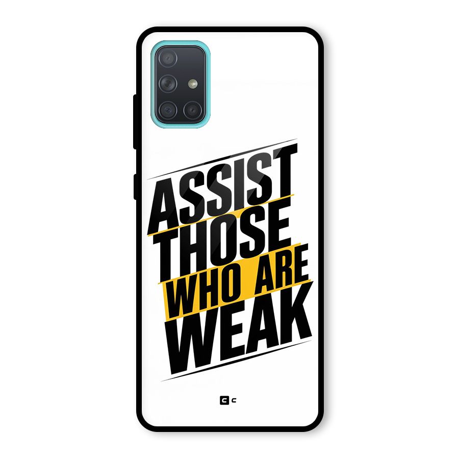 Assist Weak Glass Back Case for Galaxy A71
