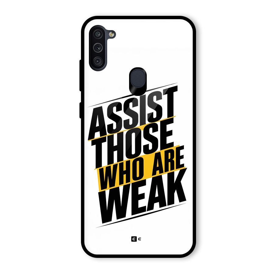 Assist Weak Glass Back Case for Galaxy M11
