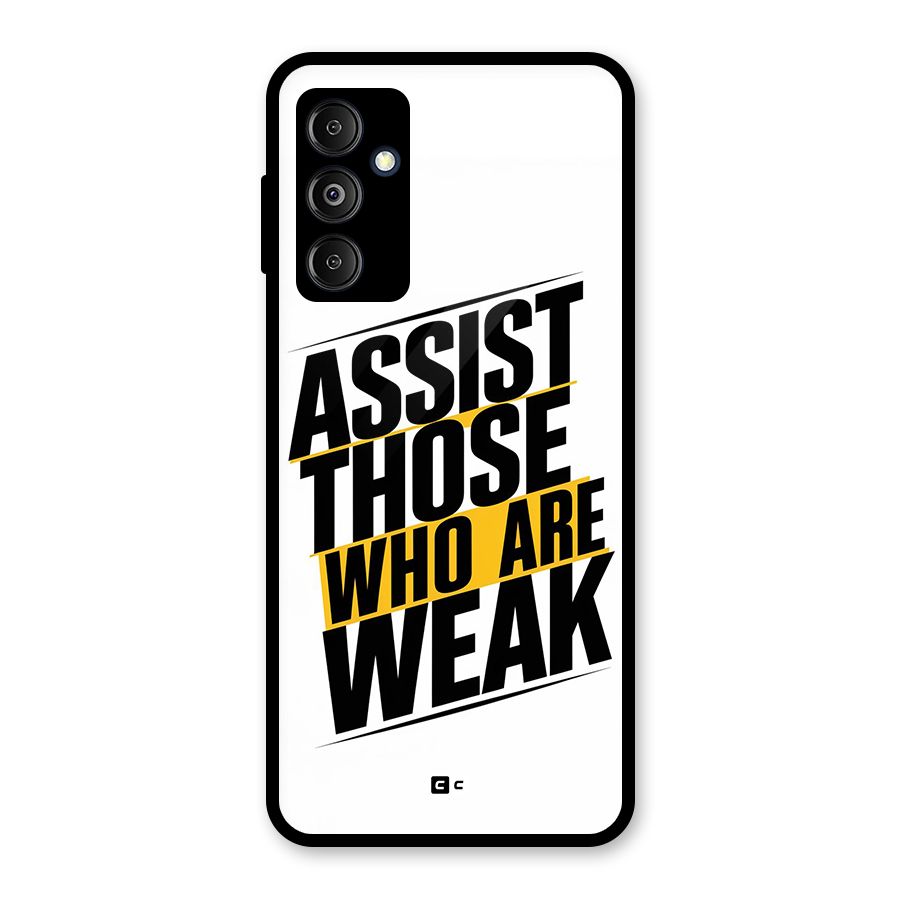 Assist Weak Glass Back Case for Galaxy M14 5G