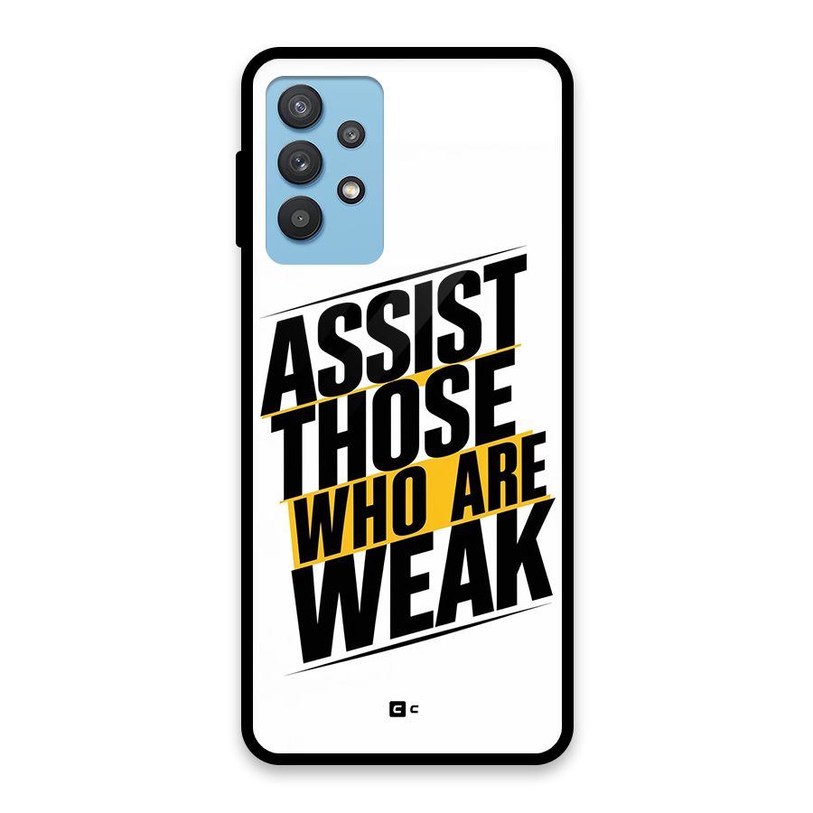 Assist Weak Glass Back Case for Galaxy M32 5G