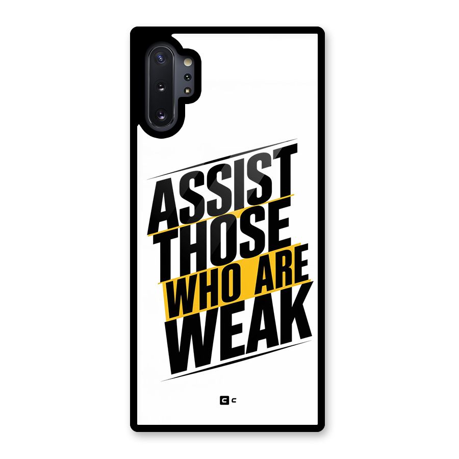 Assist Weak Glass Back Case for Galaxy Note 10 Plus