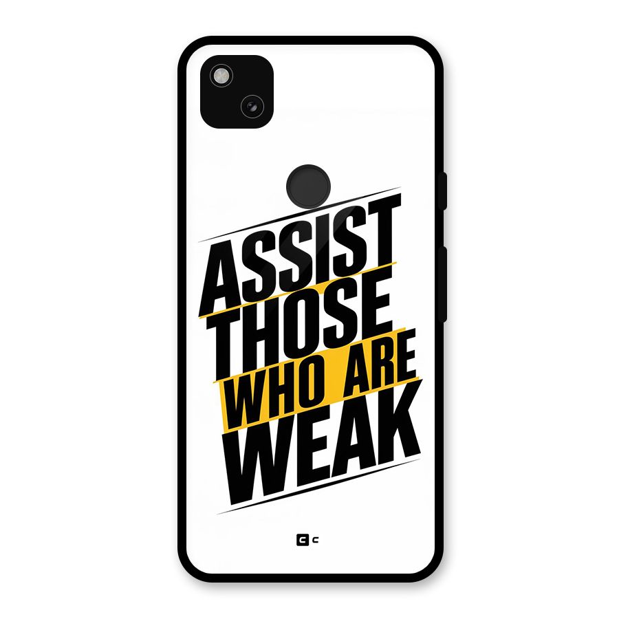 Assist Weak Glass Back Case for Google Pixel 4a