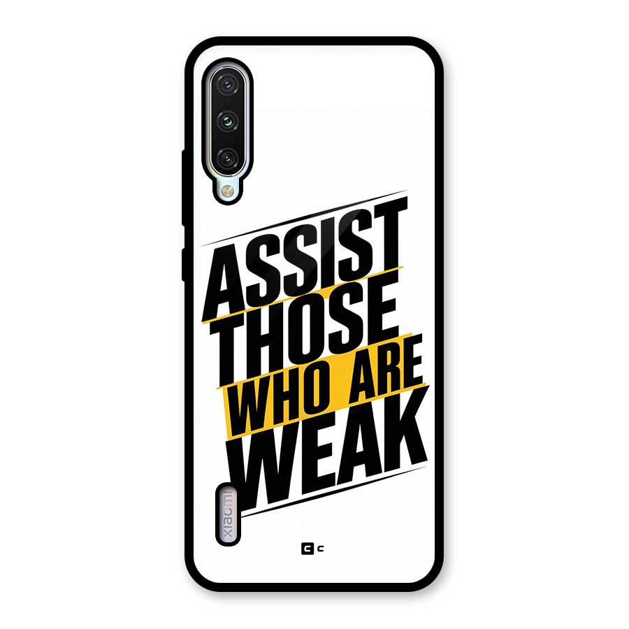 Assist Weak Glass Back Case for Mi A3