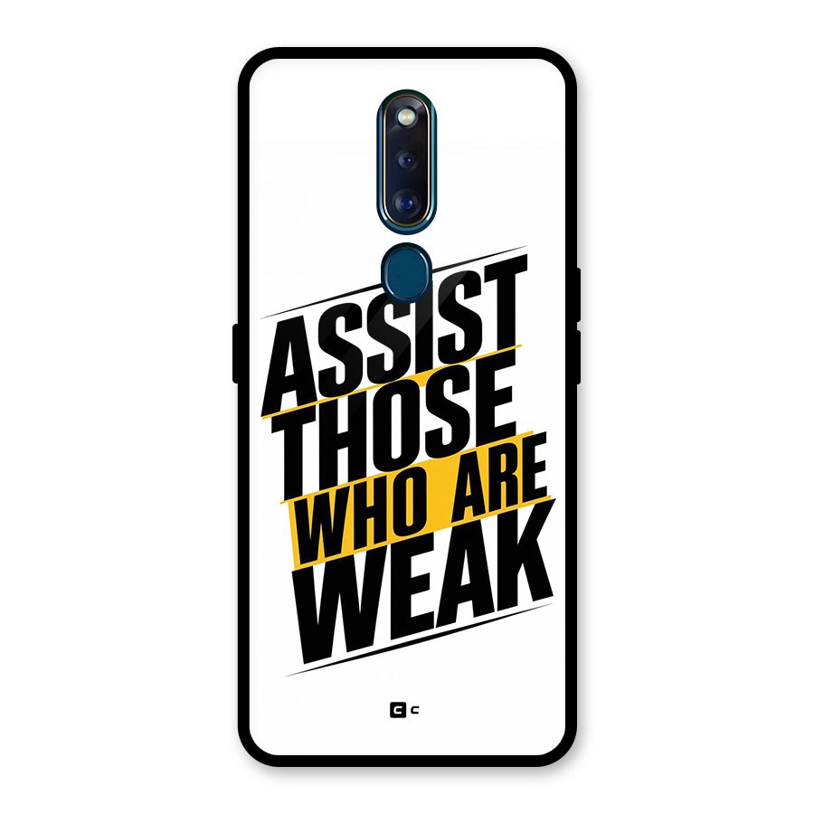 Assist Weak Glass Back Case for Oppo F11 Pro