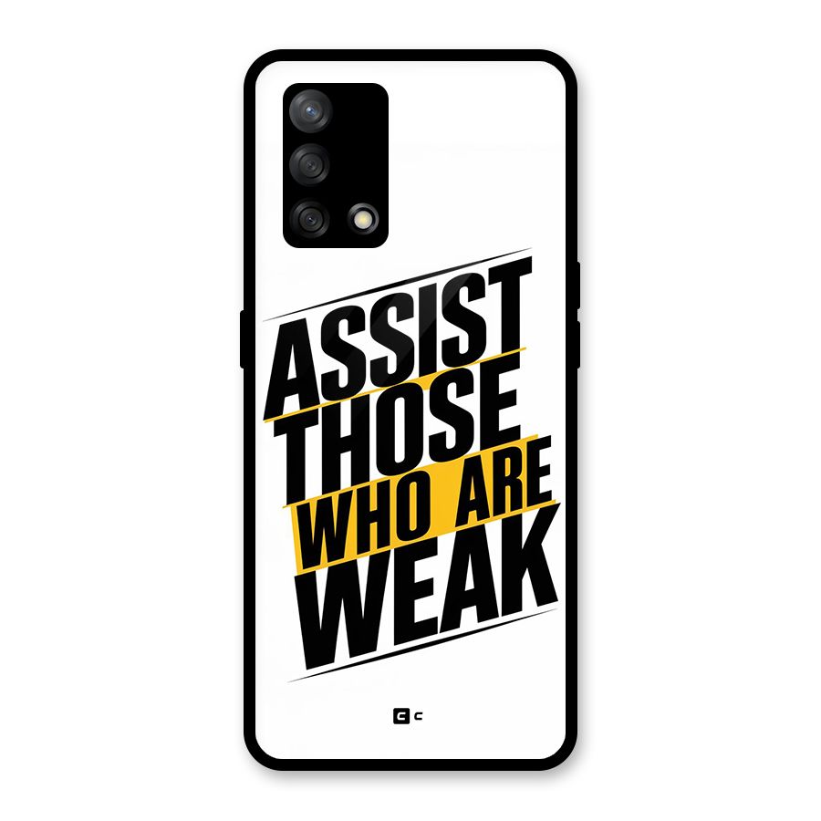 Assist Weak Glass Back Case for Oppo F19