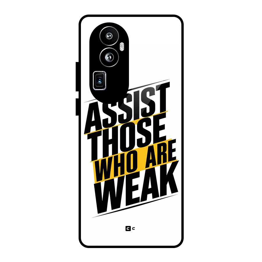 Assist Weak Glass Back Case for Oppo Reno10 Pro Plus