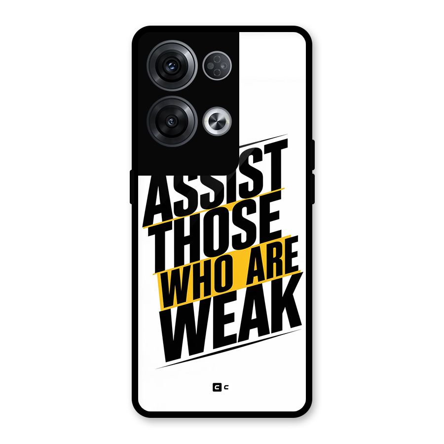 Assist Weak Glass Back Case for Oppo Reno8 Pro 5G