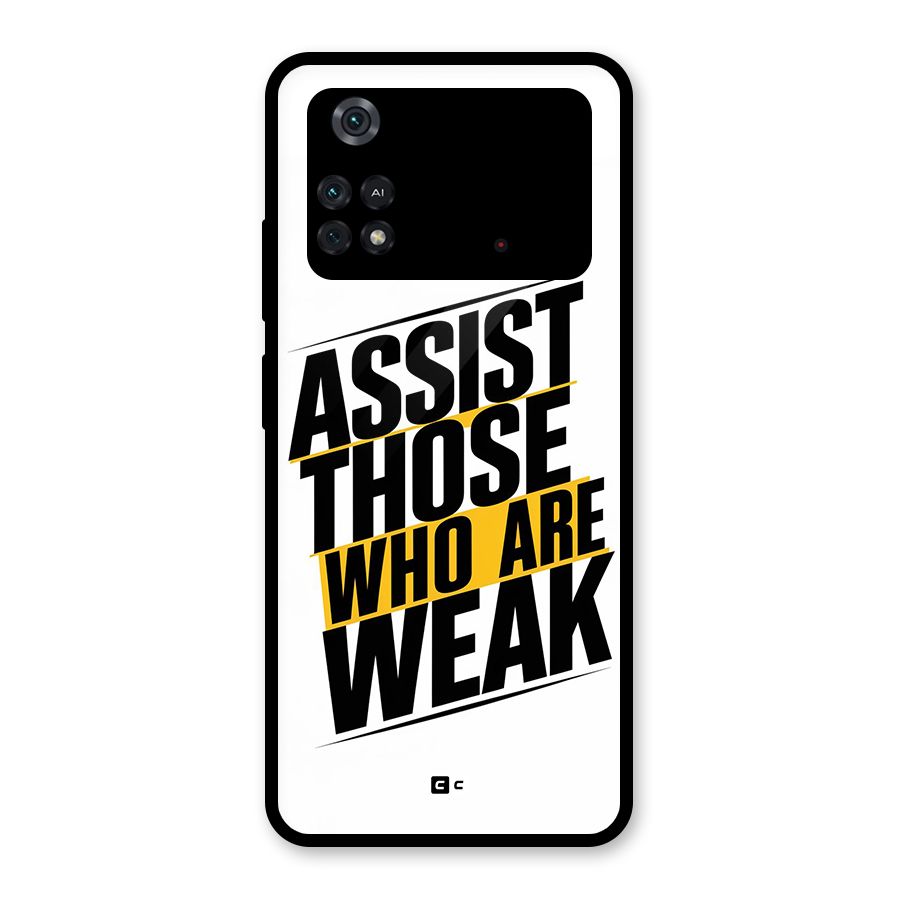 Assist Weak Glass Back Case for Poco M4 Pro 4G