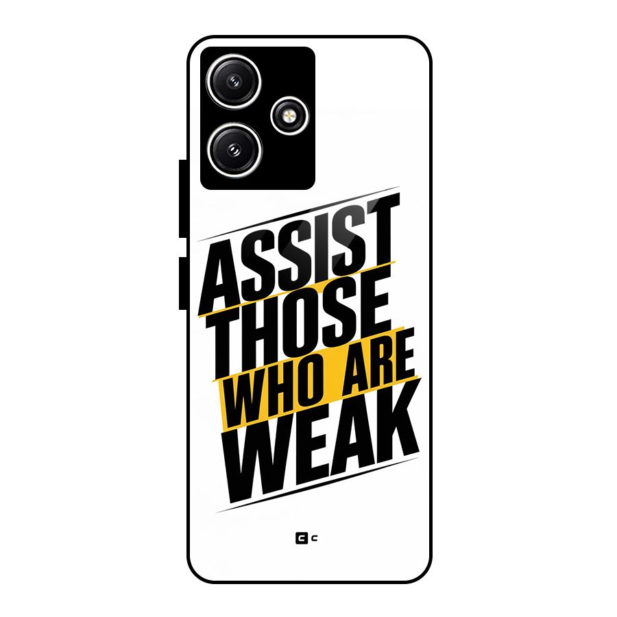 Assist Weak Glass Back Case for Poco M6 Pro