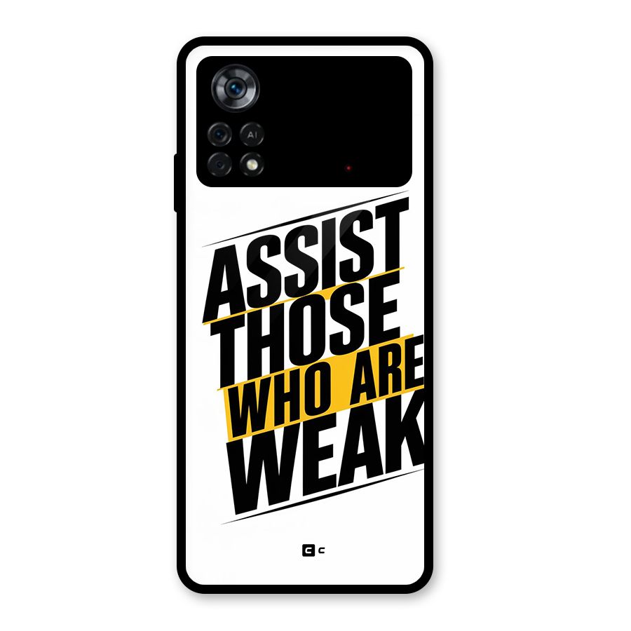Assist Weak Glass Back Case for Poco X4 Pro 5G