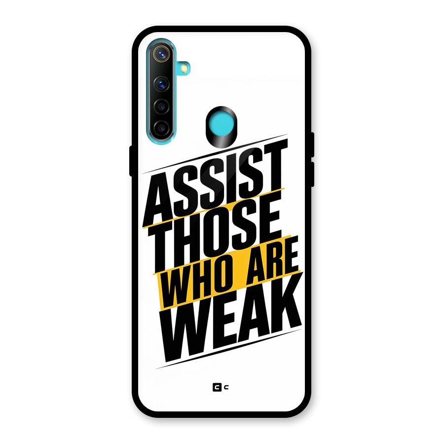 Assist Weak Glass Back Case for Realme 5i