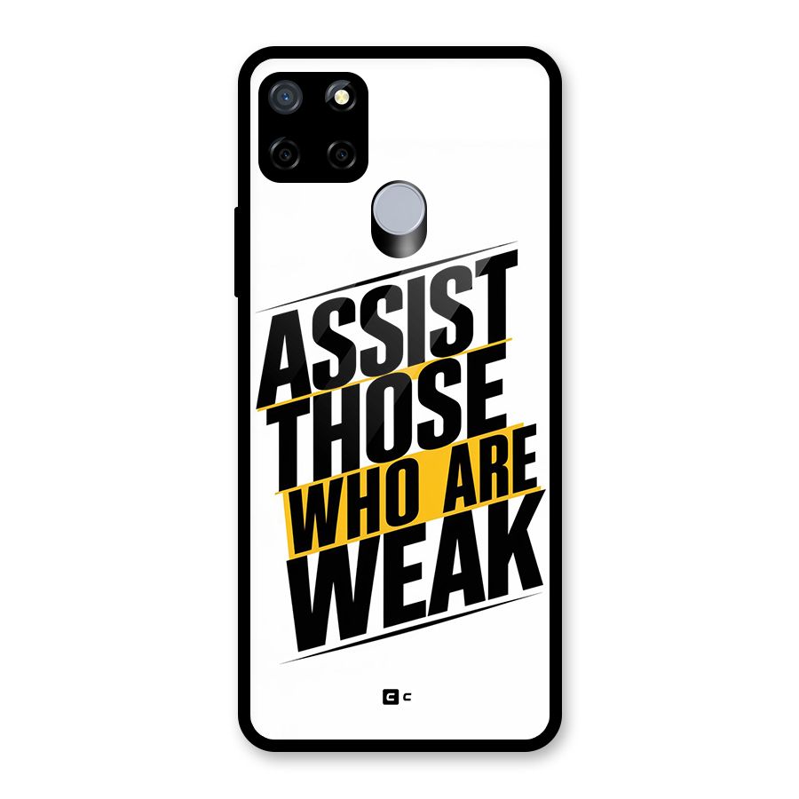 Assist Weak Glass Back Case for Realme Narzo 30A