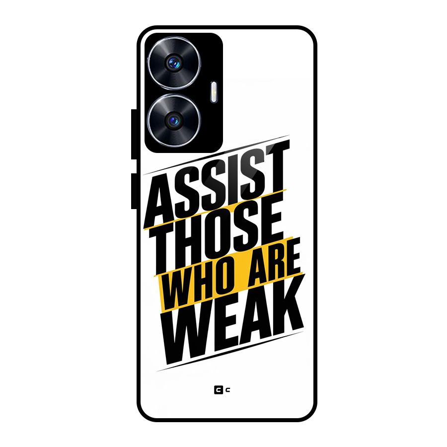 Assist Weak Glass Back Case for Realme Narzo N55