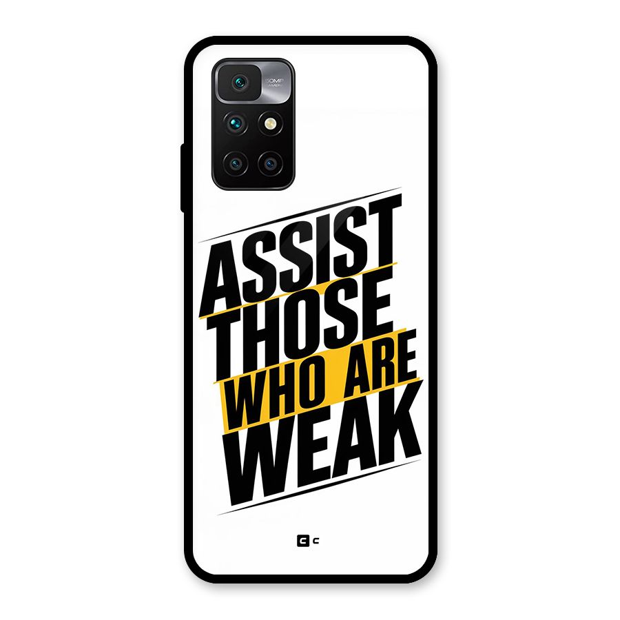 Assist Weak Glass Back Case for Redmi 10 Prime