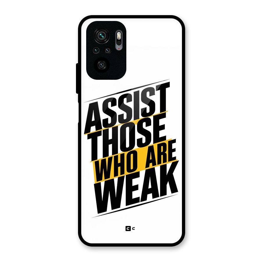 Assist Weak Glass Back Case for Redmi Note 10S