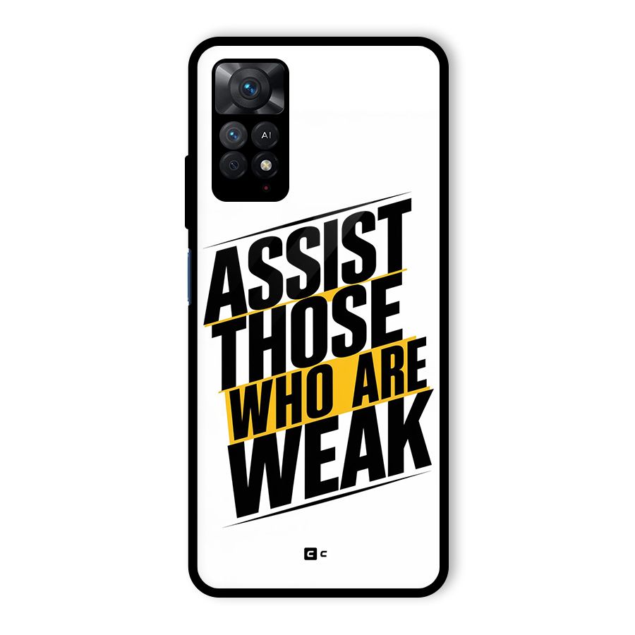 Assist Weak Glass Back Case for Redmi Note 11 Pro Plus 5G